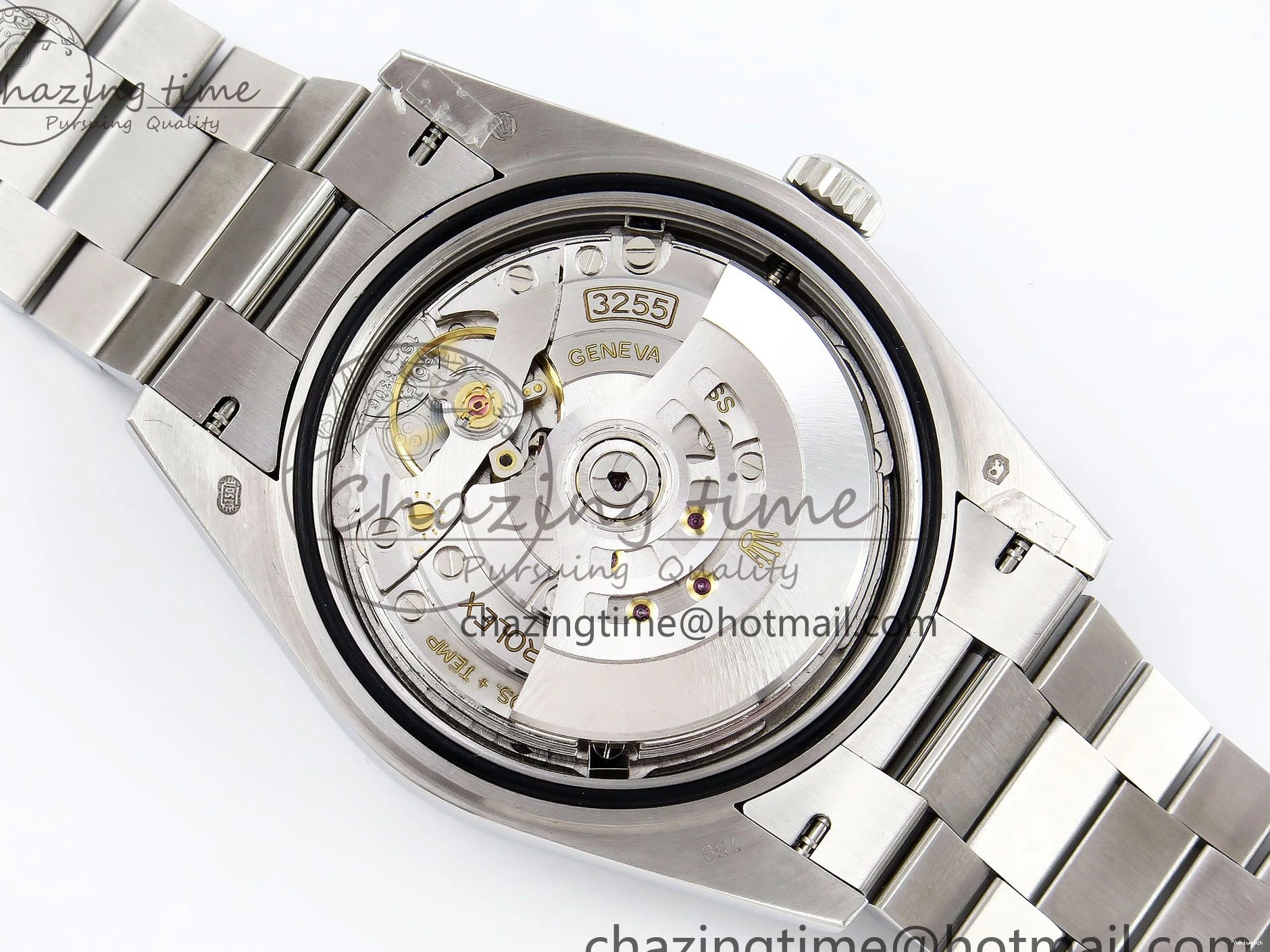 Stick Steel SS 40 Dial (Gain V3 Light JDF Weight) President Green DayDate on VR3255 904L Bracelet 0401